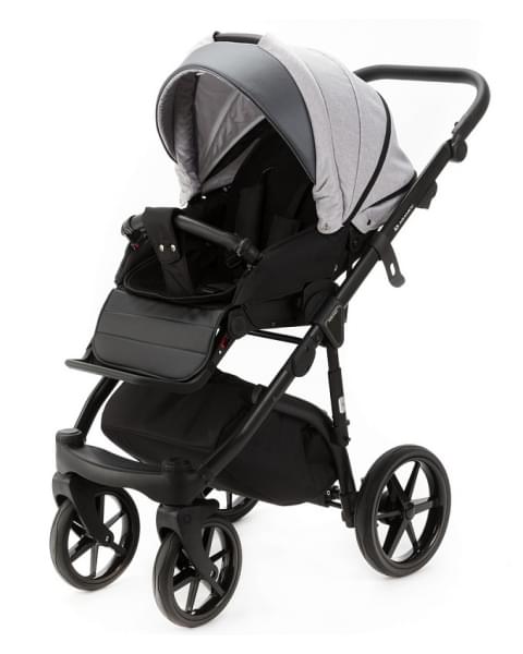 Детская коляска Adamex Nola 3 в 1 N-PS146 (СВ.СЕР. + СЕР. ПЕРЛ. КОЖА)