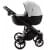 Детская коляска Adamex Nola Deluxe 2 в 1 N-SD107 (СВ.СЕР.КОЖА + ЧЕРН.КОЖА)