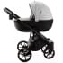 Детская коляска Adamex Nola Deluxe 2 в 1 N-SD107 (СВ.СЕР.КОЖА + ЧЕРН.КОЖА)