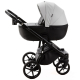 Детская коляска Adamex Nola Deluxe 2 в 1 N-SD107 (СВ.СЕР.КОЖА + ЧЕРН.КОЖА)