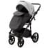 Детская коляска Adamex Nola Deluxe 2 в 1 N-SD107 (СВ.СЕР.КОЖА + ЧЕРН.КОЖА)