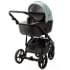 Детская коляска Adamex Nola Deluxe 3 в 1 N-SD103 (СЕРО-ЗЕЛ. КОЖА + ЧЕРН.КОЖА)