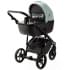 Детская коляска Adamex Nola Deluxe 3 в 1 N-SD103 (СЕРО-ЗЕЛ. КОЖА + ЧЕРН.КОЖА)