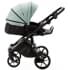 Детская коляска Adamex Nola Deluxe 3 в 1 N-SD103 (СЕРО-ЗЕЛ. КОЖА + ЧЕРН.КОЖА)