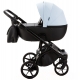 Детская коляска Adamex Nola Deluxe 3 в 1 N-SD112 (ГОЛУБАЯ КОЖА + ЧЕРН.КОЖА)
