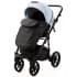 Детская коляска Adamex Nola Deluxe 3 в 1 N-SD112 (ГОЛУБАЯ КОЖА + ЧЕРН.КОЖА)