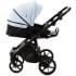 Детская коляска Adamex Nola Deluxe 3 в 1 N-SD112 (ГОЛУБАЯ КОЖА + ЧЕРН.КОЖА)
