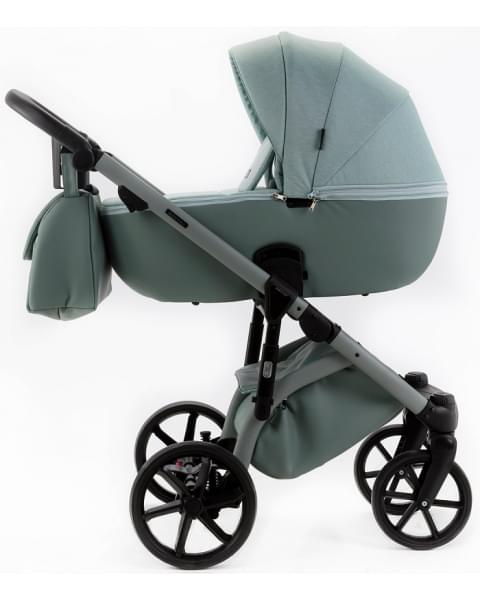 Детская коляска Adamex Nola Natura 2 в 1 N-8-MINT (МЯТА + МЯТА КОЖА)