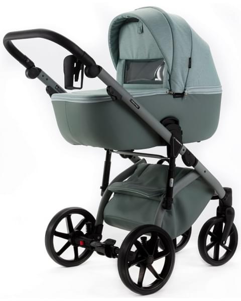 Детская коляска Adamex Nola Natura 2 в 1 N-8-MINT (МЯТА + МЯТА КОЖА)
