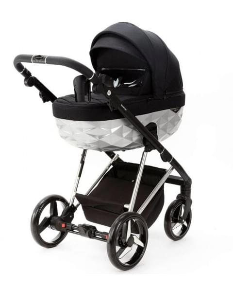 Детская коляска Adamex Quantum Star 2 в 1 Q-STAR51 (ЧЕРНЫЙ+ХРОМ РАМА)