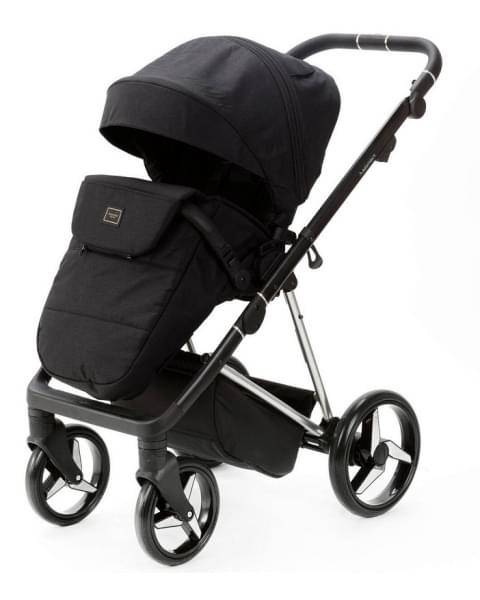 Детская коляска Adamex Quantum Star 2 в 1 Q-STAR51 (ЧЕРНЫЙ+ХРОМ РАМА)