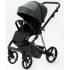 Детская коляска Adamex Quantum Superstar Deluxe 2 в 1 Q-STAR140-K (Т.ЗЕЛЕН.КОЖА+Т.ЗЕЛЕН.ДНО+ХРОМ.РАМА)