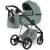 Детская коляска Adamex Quantum Superstar Deluxe 2 в 1 Q-STAR150-K (СЕРО-ЗЕЛЕН.КОЖА+СЕРО-ЗЕЛЕН.ДНО+ХРОМ.РАМА)