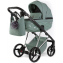 Детская коляска Adamex Quantum Superstar Deluxe 2 в 1 Q-STAR150-K (СЕРО-ЗЕЛЕН.КОЖА+СЕРО-ЗЕЛЕН.ДНО+ХРОМ.РАМА)