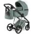 Детская коляска Adamex Quantum Superstar Deluxe 2 в 1 Q-STAR150-K (СЕРО-ЗЕЛЕН.КОЖА+СЕРО-ЗЕЛЕН.ДНО+ХРОМ.РАМА)