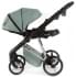 Детская коляска Adamex Quantum Superstar Deluxe 2 в 1 Q-STAR150-K (СЕРО-ЗЕЛЕН.КОЖА+СЕРО-ЗЕЛЕН.ДНО+ХРОМ.РАМА)