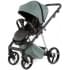 Детская коляска Adamex Quantum Superstar Deluxe 2 в 1 Q-STAR150-K (СЕРО-ЗЕЛЕН.КОЖА+СЕРО-ЗЕЛЕН.ДНО+ХРОМ.РАМА)