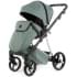 Детская коляска Adamex Quantum Superstar Deluxe 2 в 1 Q-STAR150-K (СЕРО-ЗЕЛЕН.КОЖА+СЕРО-ЗЕЛЕН.ДНО+ХРОМ.РАМА)