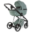 Детская коляска Adamex Quantum Superstar Deluxe 2 в 1 Q-STAR150-K (СЕРО-ЗЕЛЕН.КОЖА+СЕРО-ЗЕЛЕН.ДНО+ХРОМ.РАМА)