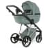 Детская коляска Adamex Quantum Superstar Deluxe 2 в 1 Q-STAR150-K (СЕРО-ЗЕЛЕН.КОЖА+СЕРО-ЗЕЛЕН.ДНО+ХРОМ.РАМА)