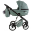 Детская коляска Adamex Quantum Superstar Deluxe 2 в 1 Q-STAR150-K (СЕРО-ЗЕЛЕН.КОЖА+СЕРО-ЗЕЛЕН.ДНО+ХРОМ.РАМА)