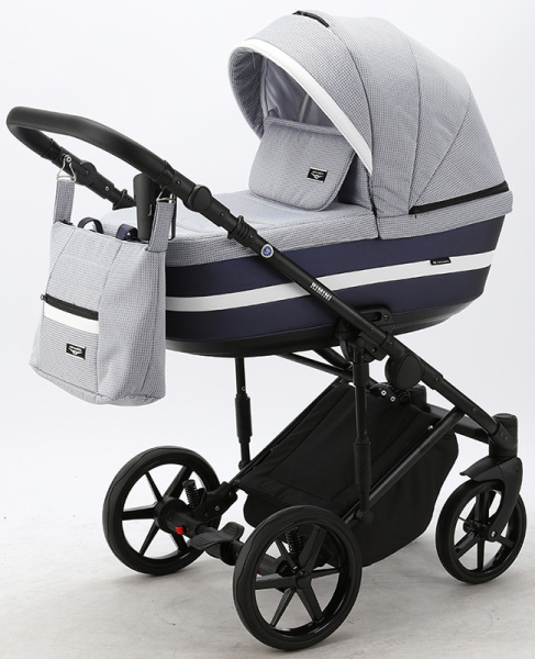 Детская коляска Adamex Rimini Deluxe 2 в 1 RI245 РОЗОВ.КОЖА+ СЕРЕБР.ОТДЕЛКА