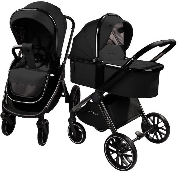 Детская коляска AmaroBaby Motus V2 2 в 1 черный