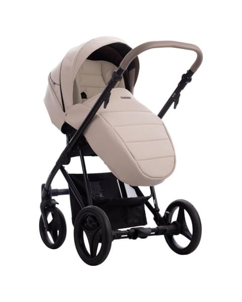 Детская коляска Bebetto Flavio Pro 2 в 1 02 св.бежевая кожа