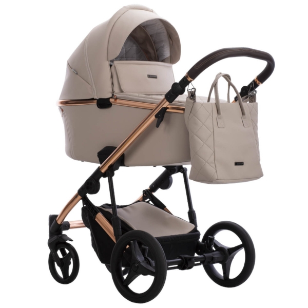 Детская коляска Bebetto Loren Stella Pro 2 в 1 05 бежевая кожа