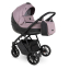 Детская коляска Camarelo Zeo Ecco 2 в 1 ZEO'23-16, темно-розовый жаккард-чёрная экокожа