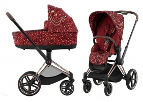 Детская коляска Cybex Priam IV 2 в 1 Rockstar/Rose Gold