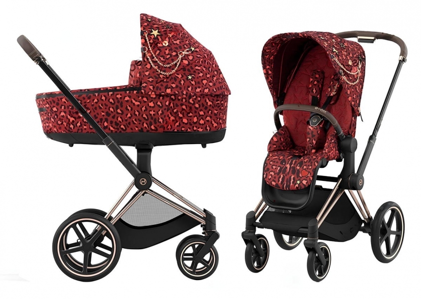 Детская коляска Cybex Priam IV 2 в 1 Rockstar/Rose Gold