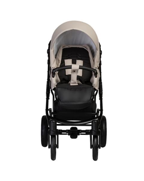Детская коляска Indigo Mio Eco 2 в 1 04 черная кожа+св.бежевая кожа