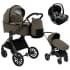 Детская коляска Pituso Mayla Lux 3 в 1 с автокреслом Baesa Mocca