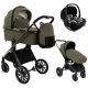 Детская коляска Pituso Mayla Lux 3 в 1 с автокреслом Baesa Mocca
