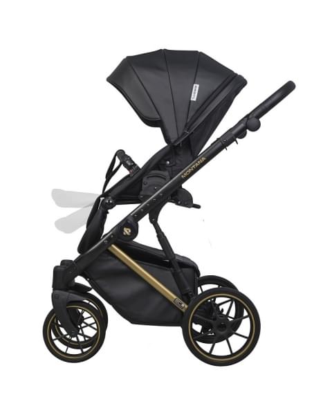 Детская коляска Riko Basic Montana Premium Gold 2 в 1 02 Black