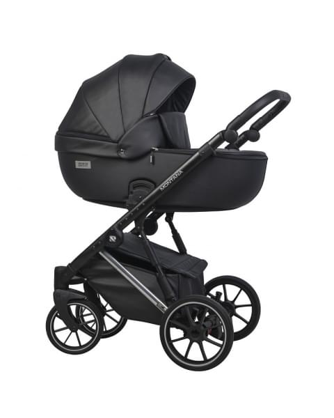 Детская коляска Riko Basic Montana Premium Silver 2 в 1 22 Black