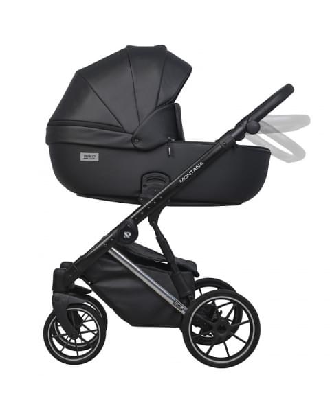 Детская коляска Riko Basic Montana Premium Silver 2 в 1 22 Black