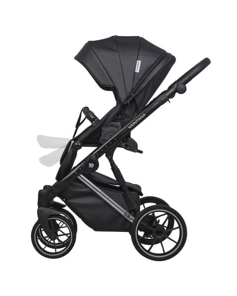 Детская коляска Riko Basic Montana Premium Silver 2 в 1 22 Black