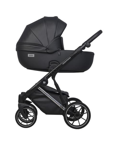 Детская коляска Riko Basic Montana Premium Silver 2 в 1 22 Black