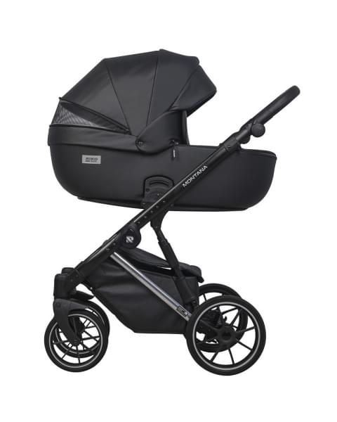 Детская коляска Riko Basic Montana Premium Silver 2 в 1 22 Black