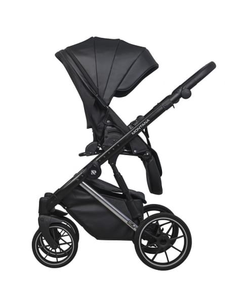 Детская коляска Riko Basic Montana Premium Silver 2 в 1 22 Black