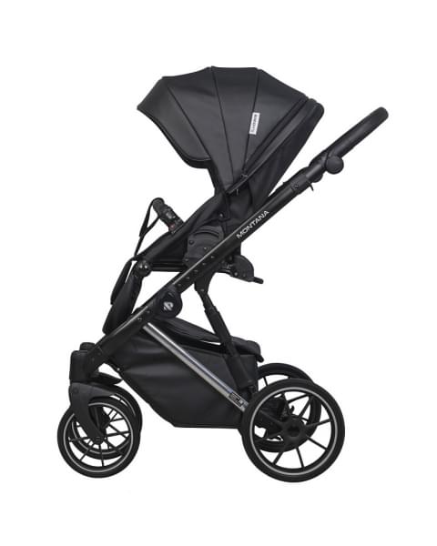 Детская коляска Riko Basic Montana Premium Silver 2 в 1 22 Black