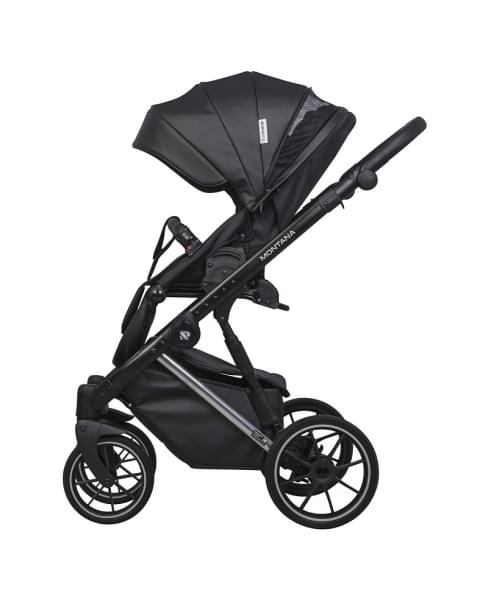 Детская коляска Riko Basic Montana Premium Silver 2 в 1 22 Black