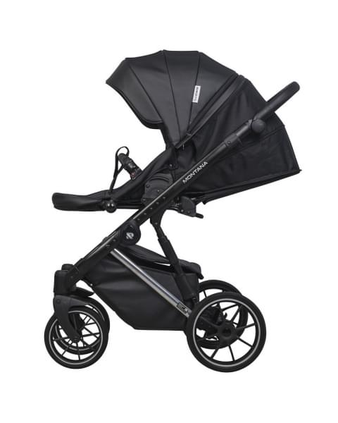 Детская коляска Riko Basic Montana Premium Silver 2 в 1 22 Black
