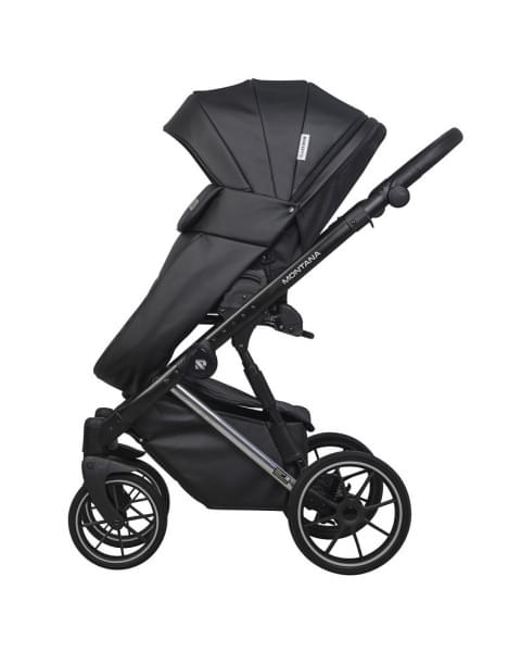 Детская коляска Riko Basic Montana Premium Silver 2 в 1 22 Black