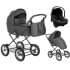 Детская коляска Roan Bass Next Classic d12 3 в 1 с автокреслом Tutis Elo Lux EduSky Black RCL263/1 Steel Grey