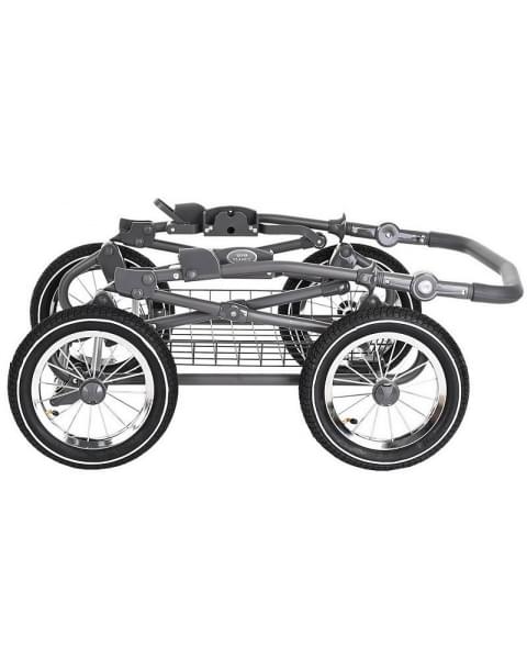 Детская коляска Roan Bass Next Classic d12 3 в 1 с автокреслом Tutis Elo Lux EduSky Black RCL263/1 Steel Grey
