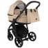 Детская коляска Roan Esso 2025 Кожа 2 в 1 ESSK/212/1 Caramel/Black/руч.Тем.коричневый