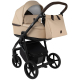 Детская коляска Roan Esso 2025 Кожа 2 в 1 ESSK/212/1 Caramel/Black/руч.Тем.коричневый